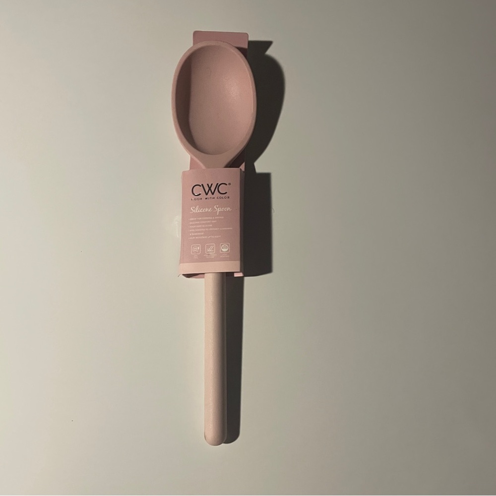 CWC Silicone Spoon in Pink NWT Kitchen Utensils Tools Safe Cooking Chef Soft
